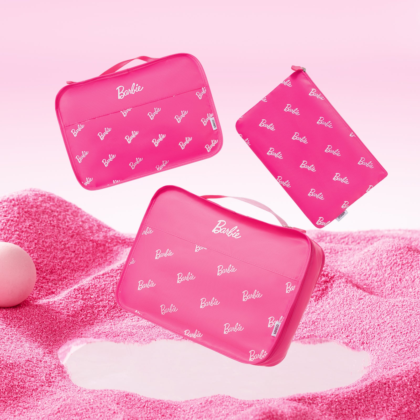 MINISO Barbie 3-Piece Travel Packing Organizers