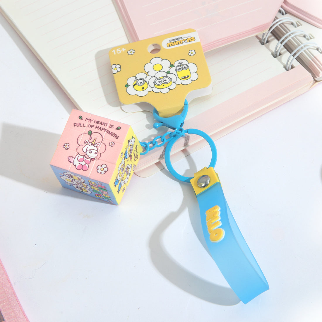 MINISO Minions Flower Series Cube Keychain