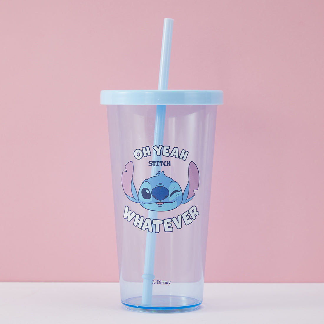 MINISO Disney Stitch Series Straw Plastic Cup 600mL