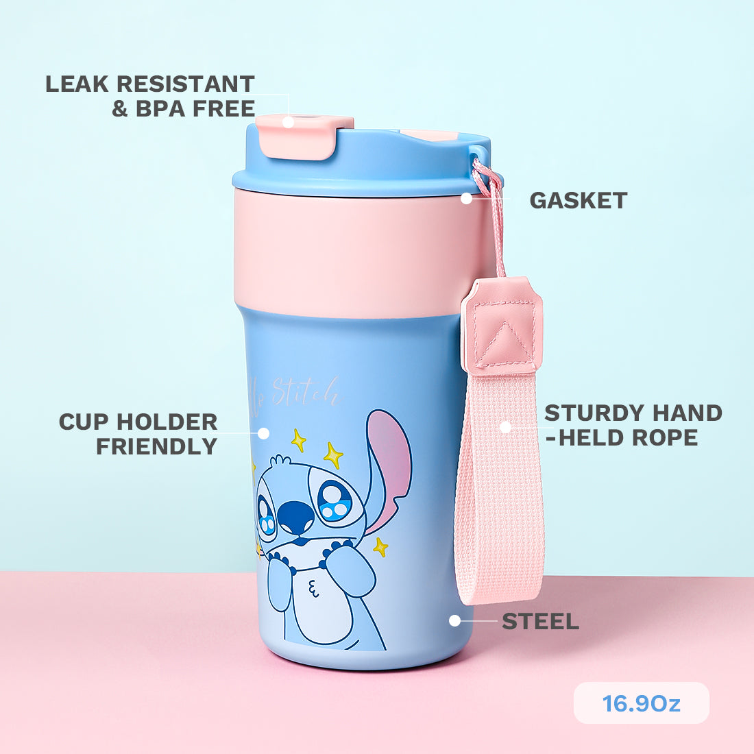MINISO Disney Stitch Food Party Series Insulated Tumbler 500ml