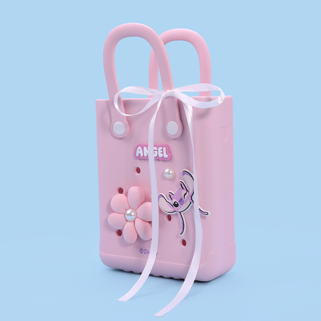 MINISO Disney Angel Pink Silicone Tote Bag
