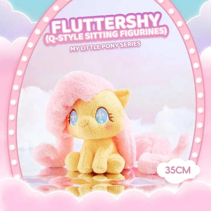 MINISO My Little Pony Q Series Fluttershy plush doll, yellow gentle pony cute toy