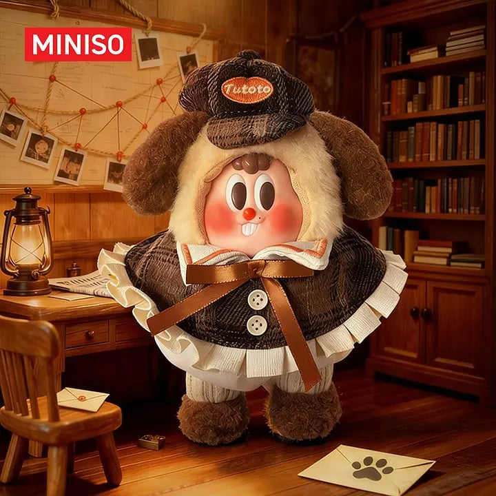 Carrot Street Fairy Tale Dreamland Series vinyl plush blind box figure in Detective Coco style, featuring a plush fairy-tale costume and a poseable body for display.
