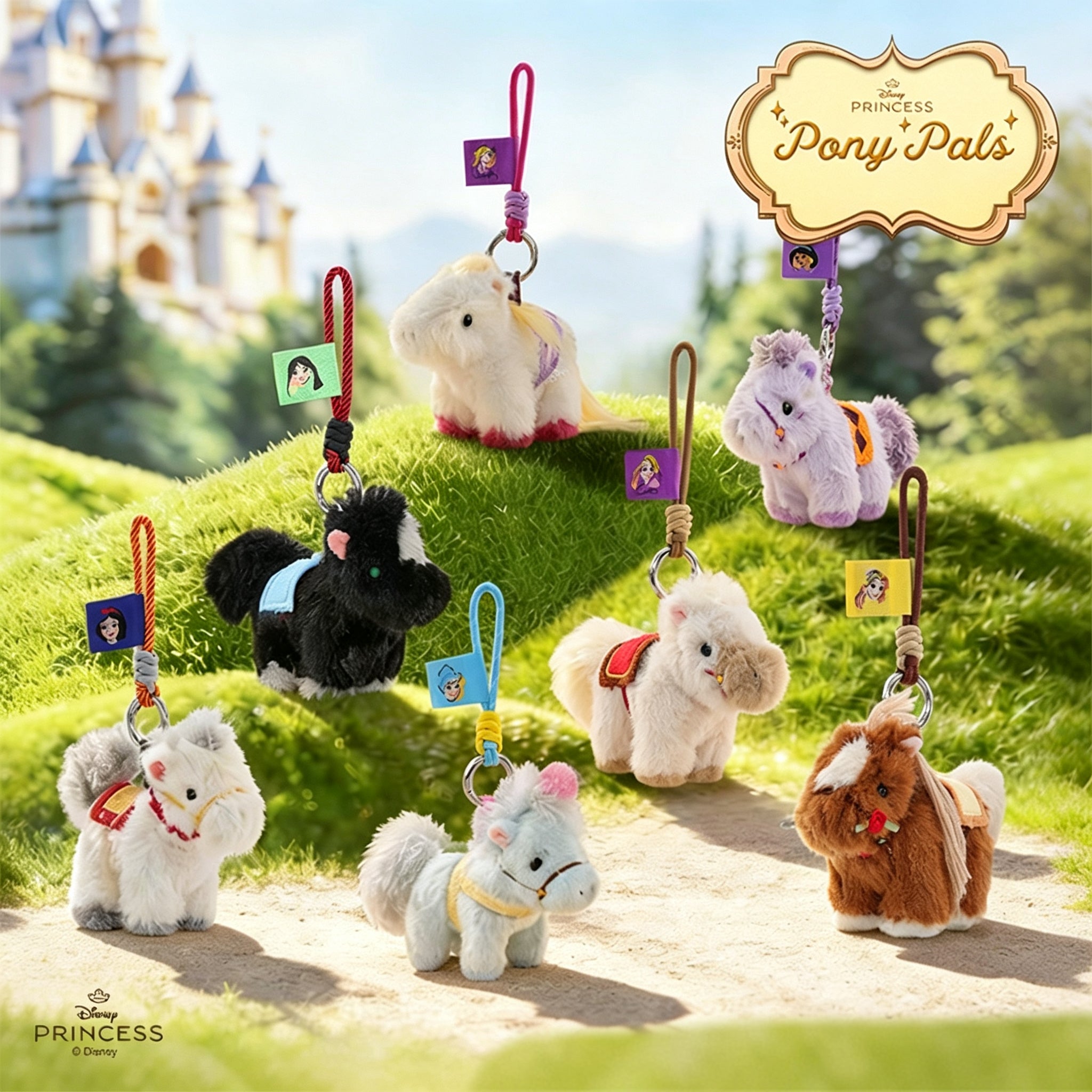 MINISO Disney Princess Pony Plush Keychain Collection