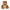 Front view of the Gift Bear Series Overall Sitting Plush Doll with soft brown plush fur and embroidered “Gift Bear” overalls.