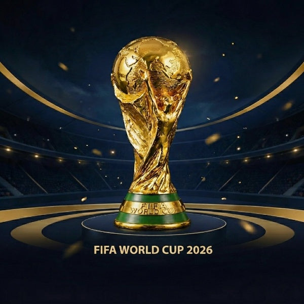 FIFA World Cup 2026 Collection 135mm 3D Trophy Replica displayed as a collectible centerpiece