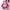 MINISO Disney Pixar Lotso Strawberry Bear Series Plush Doll No.18 shown in hand for scale, suitable for cuddling and room decor.