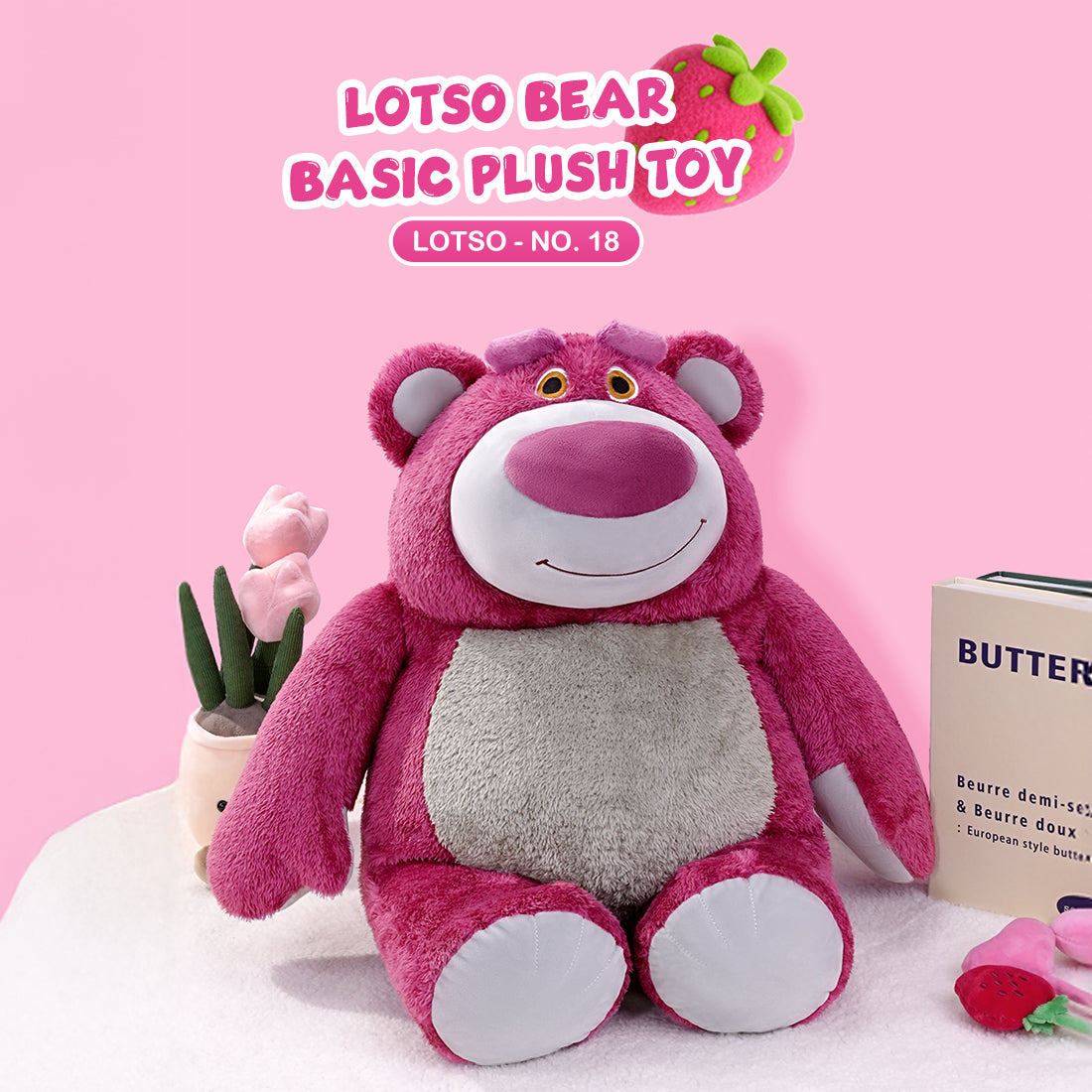 MINISO Disney Pixar Lotso Strawberry Bear Plush Doll 60cm – MINISOVIP MINISO Disney Pixar Lotso Strawberry Bear Plush Doll 60cm – MINISOVIP