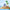MINISO Disney Stitch summer party figurine on sandy beach scene with palm trees