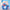 Sitting MINISO Stitch plush with clown wig, size scale mark on background