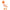 Cream orange YOYO Wishing Heart figure with orange candy balloon